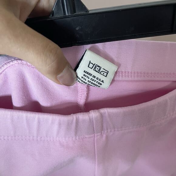 NWOT Sporty & Rich slogan-print jersey cycling shorts bubble gum pink size SMALL - Picture 5 of 5